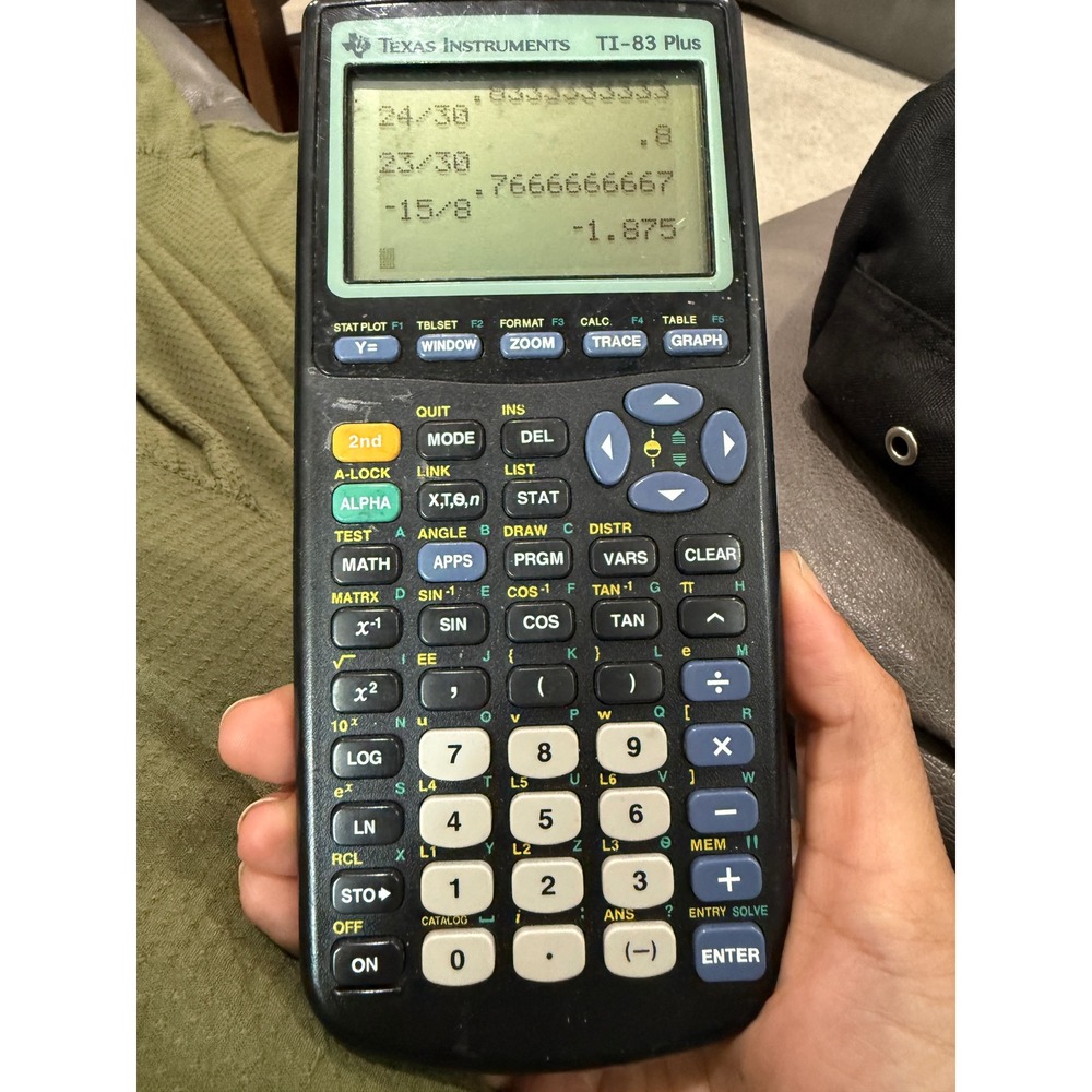 Texas Instruments TI-83 Plus Graphing Calculator Black SAT ACT AP Math Science